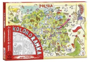 Zdjęcie produktu KOLORORAMKA XXL MONUMI "Map of Poland"